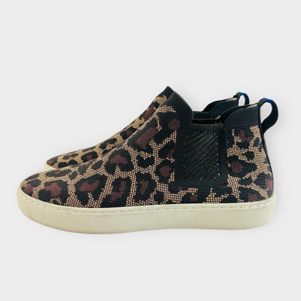 Rothy’s Chelsea Wildcat Cheetah High Top Slip On Sneaker Animal Leopard Print